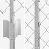 vidaXL Fence with Post Silver 1.2 x 10 m Steel