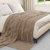 vidaXL Throw Blanket Camel 240 x 220 cm Fleece