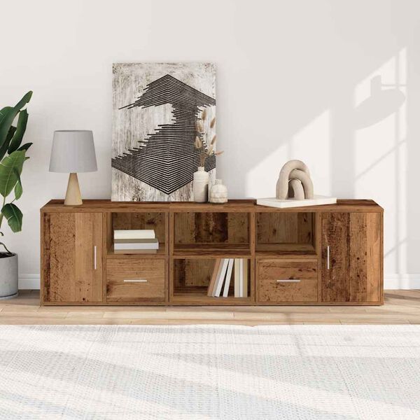 vidaXL Corner Cabinet Old Wood 160x40x45 cm Engineered Wood