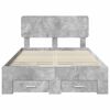 vidaXL Bed Frame Concrete Grey 120 x 190 cm Engineered Wood