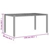 vidaXL Garden Table with Acacia Wood Top Grey 150x90x75 cm Poly Rattan