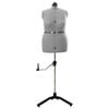 vidaXL Adjustable Dress Form Female Height Adjustable Grey L Velvet