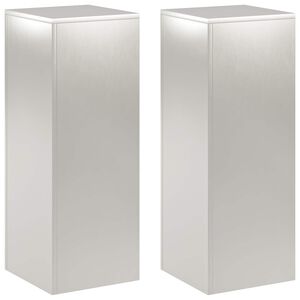 vidaXL Plant Stand 2 pcs Silver 30 x 30 x 80 cm Steel