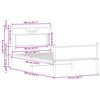 vidaXL Bed Frame without Mattress Sonoma Oak 107x203 cm Engineered Wood