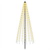vidaXL LED Christmas Tree 165 cm 270 LEDs Warm White Steel Black