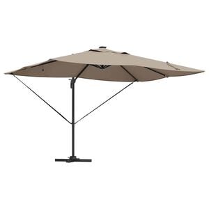 vidaXL Umbrella Taupe 352 x 251 x 265 cm Polyester and Aluminium