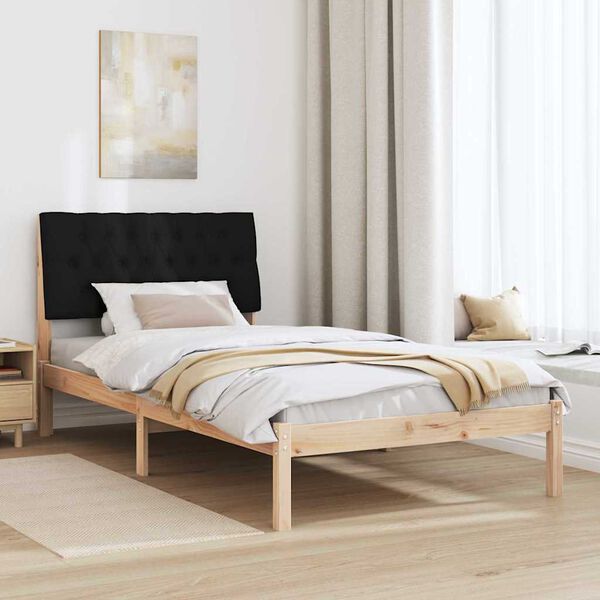 vidaXL Bed Frame with Upholstered Headboard Brown 100 x 200 cm