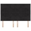 vidaXL Headboard Height Adjustable with Headboard Black 144 cm Velvet