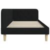 vidaXL Corner Bed Frame with Headboard Black 90 x 200 cm Fabric