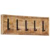 vidaXL Wall-mounted Coat Rack with 5 Hooks Solid Wood Mango