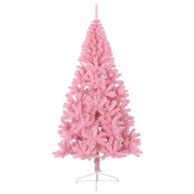 vidaXL Artificial Half Christmas Tree with Stand Pink 210 cm PVC