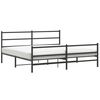 vidaXL Metal Bed Frame without Mattress with Footboard Black 183x213cm