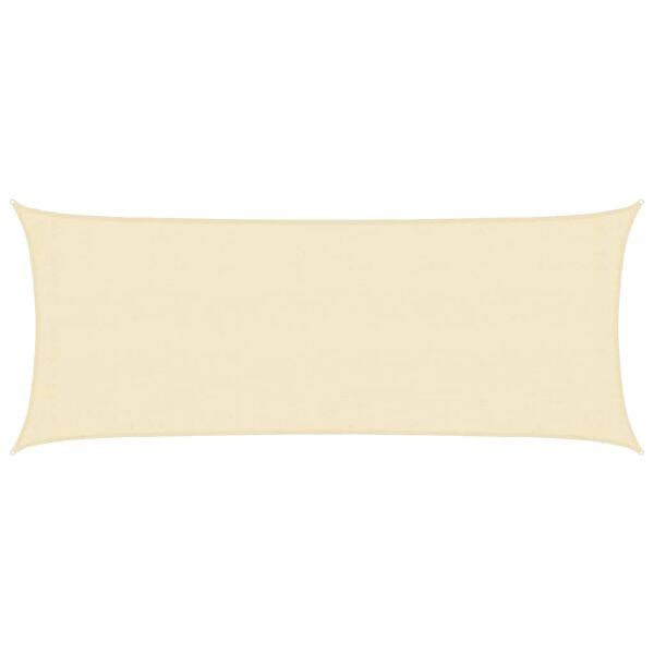 vidaXL Sunshade Sail 160 g/m² Cream 2x5 m HDPE