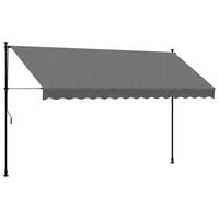 vidaXL Retractable Awning Anthracite 350x150 cm Fabric and Steel