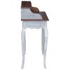 vidaXL Desk with Drawer White 80 x 40 x 92 cm Solid Mahogany Wood