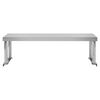 vidaXL Work Table Overshelf 120x30x35 cm Stainless Steel