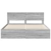 vidaXL Bed Frame Grey Sonoma 180 x 200 cm Solid Pine Wood