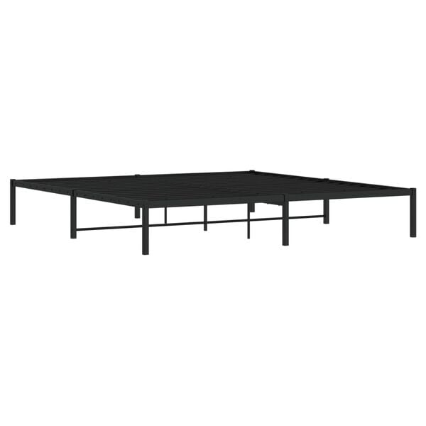 vidaXL Metal Bed Frame without Mattress Black 200x200cm