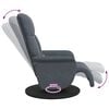 vidaXL Massage Recliner Chair Dark Grey 91 x 71 x 105 cm Velvet