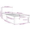 vidaXL Bed Frame without Mattress 75x190cm Small Single