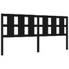 vidaXL Bed Frame without Mattress Black 200x200 cm Solid Wood Pine