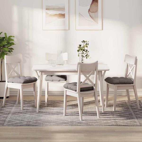 vidaXL Seat Cushions 4 pcs Taupe 40 x 40 x 12 cm Fabric