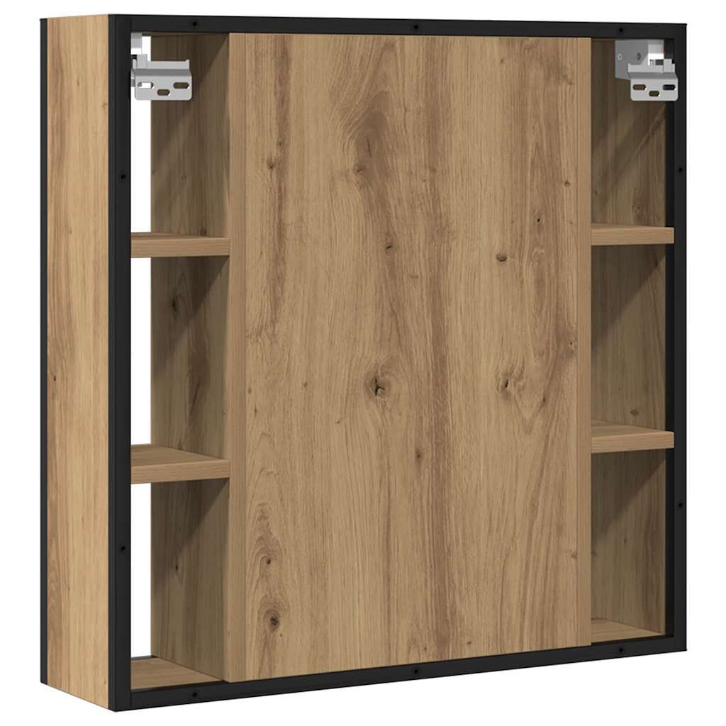 vidaXL Bathroom Mirror Cabinet Artisan Oak 60x16x60 cm Engineered Wood