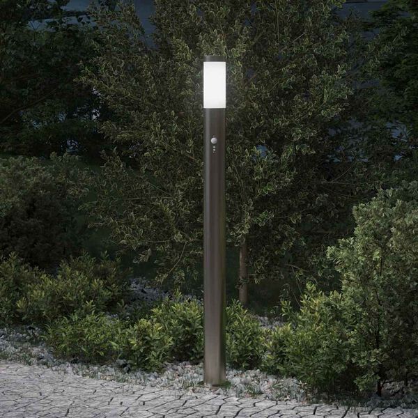 vidaXL Bollard Light with Sensor 110 cm Stainless Steel IP44