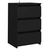 vidaXL Bed Cabinet Black 40x35x62,5 cm Engineered Wood