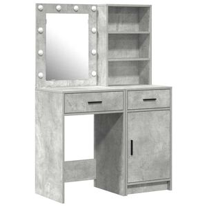 vidaXL Dressing Table Set 2 pcs Concrete Grey Engineered Wood