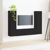 vidaXL TV Cabinet Set 6 pcs Black Engineered Wood