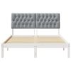 vidaXL Bed Frame Light Grey 140 x 200 cm Solid Pine Wood