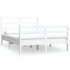 vidaXL Bed Frame without Mattress White Solid Wood Pine 150x200 cm King Size
