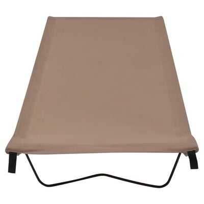 vidaXL Camping Beds 2 pcs 180x60x19 cm Oxford Fabric and Steel Taupe
