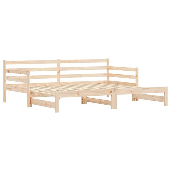 vidaXL Daybed with Trundle without Mattress 90x200 cm Solid Wood