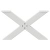 vidaXL Coffee Table Legs X-Shaped 2 pcs White 70x(42-43) cm Steel