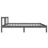 vidaXL Bed Frame without Mattress Grey Solid Wood 100x200 cm