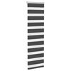 vidaXL Zebra Blind Black 50x150 cm Fabric Width 45.9 cm Polyester