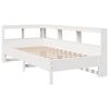 vidaXL Bookcase Bed without Mattress White 100x200 cm Solid Wood Pine