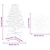 vidaXL Wooden Christmas Tree for Decoration White 60 cm Solid Wood Pine