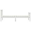 vidaXL Bed Frame without Mattress White Solid Pinewood 90x200 cm