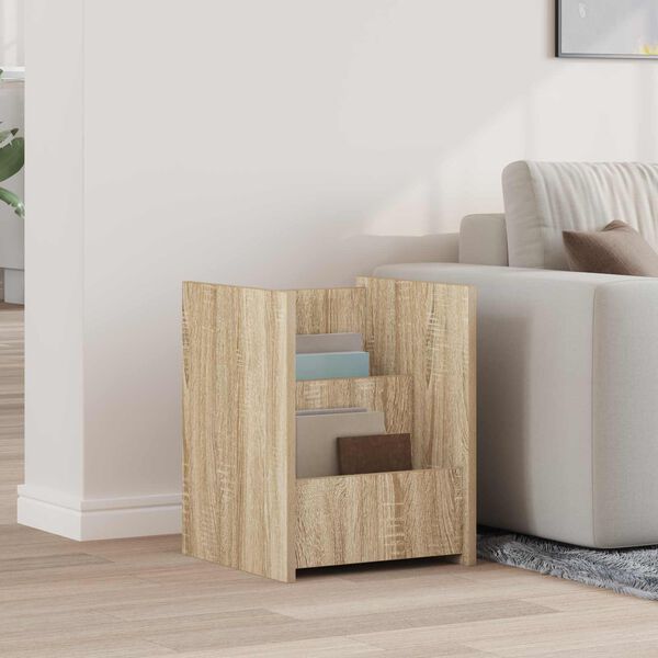 vidaXL Magazine Rack Sonoma Oak 35 x 35 x 45 cm Engineered Wood
