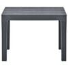vidaXL Garden Table with 2 Benches Plastic Anthracite
