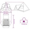 vidaXL Teepee Tent with Roof with Storage Blue 545 x 450 x 295 cm