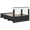 vidaXL Bed Frame with Headboard Black 137 x 203 cm Engineered Wood