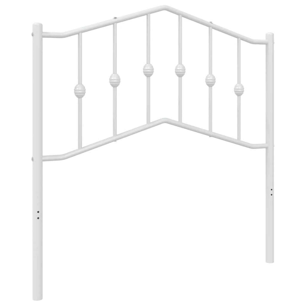 vidaXL Metal Headboard White 90 cm