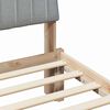 vidaXL Bed Frame Light Grey 140 x 190 cm Solid Pine Wood