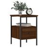 vidaXL Bedside Cabinet Brown Oak 34x36x50 cm Engineered Wood