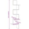 vidaXL Wall Corner Shelf Old Wood 32x32x127,5 cm Engineered Wood