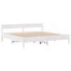 vidaXL Bed Frame without Mattress White 180x200 cm Super King Solid Wood Pine